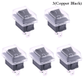 Pikkukuva 1 / 5: 5 kpl Push Button Mini Switch 2Pin On/Off keinukytkin watilla 3(Copper Black)