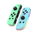Miniatyrbilde 1 av 8: Joypad For Switch RGB Light Wake-up Vibration Glare Controller Green and Blue
