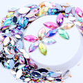 Miniatyrbillede 2 af 8: 200 stk Akryl øjenform krystal ædelsten lim på diamantsten Fla Multicolor AB 4x8mm