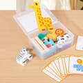 Miniatyrbillede 7 af 8: Trædyr Stableblokspil Formmatchende Puslespil Balance Multicolor