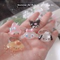 Pikkukuva 3 / 8: Cinnamorolls Anime Ring säädettävät tarvikkeet ja HelloKittys My A3