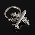 Miniatyrbilde 6 av 7: Creative Retro 3D Airplane Metal Keychain Pendant Keyring Key C 1pc