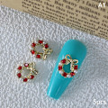Miniatyrbillede 7 af 8: 5 stk 3D Rhinestone Krystal Neglekunst Garland Pearl Dangle Charms A3