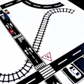 Pikkukuva 4 / 8: 1:12 Dollhouse Mini Parking Scene Tarra Road Traffic Track Ad A3