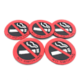 Pikkukuva 4 / 5: 1/5 kpl Ei autotarroja muotoileva pyöreä punainen kyltti vinyylitarra meille 5pcs
