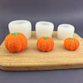Miniatyrbilde 7 av 8: 1 stk silikon 3 størrelser Halloween 3D gresskarform lysdekorasjon M