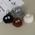 Miniatyrbilde 3 av 5: Svart liten brikett plysj nøkkelring anheng bag e jente smykker Black