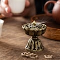 Miniatyrbilde 7 av 8: Buddhistiske redskaper Røkelsesbrenner Lotus Røkelse Røkelsekar Arkaisk C 2