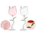 Miniatyrbillede 2 af 8: Rose-formet rødvinsglas Rose Shape vinglas med farvet A3