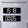 Miniatyrbild 5 av 5: LED digital väggklocka Elektronisk väggfjärrkontroll Temp Date White 16 in