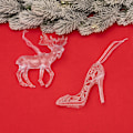 Miniatyrbilde 7 av 8: Julepynt Hengepynt Akryl Elg Krystall Sko Ornamenter B