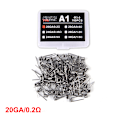 Miniatyrbillede 1 af 5: 100 Stk/æske A1 Coil Wire Varmemodstand Premade Coils DIY Pr 20GA/0.2Ω