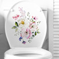 Pikkukuva 7 / 8: Vihreät kukat seinätarra kylpyhuoneen wc-koriste Deca Multicolor