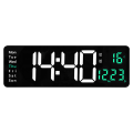 Miniatyrbild 1 av 5: LED digital väggklocka Elektronisk väggfjärrkontroll Temp Date Green 16 in
