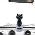 Miniatyrbilde 4 av 8: Solar Dancing Toy e Cat Solcelledrevet Swinging Cat Dashboard Eller D