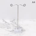 Miniatyrbillede 1 af 5: Metal smykker Display Stand Sort Klar Akryl Stud Ørering Ho Clear L