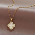 Pikkukuva 1 / 7: Muoti Four Leaf Clover Riipus kaulakorut naisille Yksinkertainen tuote 02