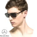 Miniatyrbillede 8 af 8: Benz solbriller Fashion Polarized Mirror til mænd Klassisk Metal E 3