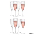 Miniatyrbillede 1 af 8: 1/8 STK Plast Champagne Glas Flutes Engangs bryllupsfest 8PCS