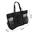 Pikkukuva 7 / 7: 8 Pocket Summer Large Beach Bag Mesh Kestävä rantalaukku