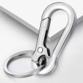 Miniatyrbilde 1 av 8: Rustfri 8-formet nøkkelring Anti-tap hesteskoformet bilring Silver