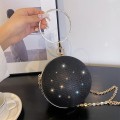 Miniatyrbild 1 av 8: Cirkulär Ring Bärbara Kvällsväskor Metall Rund Ball Handväska El Black