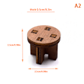 Miniatyrbilde 7 av 8: 1/12 Dukkehus Minibordstol Dukkehusmøblertilbehør A3