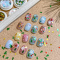 Miniatyrbilde 2 av 8: Julepynt Tips Snøfnugg Neglepaljetter Neglekunst Glitter A4
