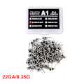 Miniatyrbillede 1 af 5: 100 Stk/æske A1 Coil Wire Varmemodstand Premade Coils DIY Pr 22GA/0.35Ω