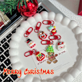 Miniatyrbillede 5 af 8: e Julemand Gingerbread Man Vedhæng Nøglering Taske Dekoration C A9