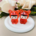 Pikkukuva 1 / 8: 1 kpl Valoisa Piirretty Mikrokoriste Miniatyyri Ruukku Koriste Red