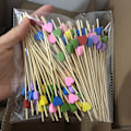Miniatyrbilde 7 av 8: 100 stk/pose Hjerte Bambus  Picks Buffet Cupcake Fruktgaffel Kake D F