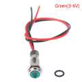 Pikkukuva 1 / 5: P67 Vedenpitävä 6 mm:n metallinen LED-varoitusvalo 2(Green 3-6V)