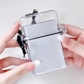 Miniatyrbild 3 av 6: 3-tums transparent förvaringslåda fotokortshållare med repvatten White