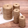 Miniatyrbillede 8 af 8: Naturlig hamp linned reb snoet burlap jute snor reb streng D 80m