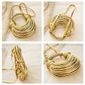 Miniatyrbilde 5 av 8: Håndvesker For Dame Håndvevde Nudler Poser Rope Knotted Pulled Ho Gold