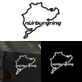 Miniatyrbillede 6 af 8: Car Styling Racing Road Nurburgring Creative Fashion Window White