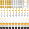 Miniatyrbillede 6 af 6: 60-170 stk. Mix Hårringe Flettet Dreadlocks Perler Manchetter Clips 75pcs