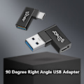Pikkukuva 3 / 5: 90 asteen suorakulmainen USB 3.0 uros-naaras -laajennussovitin A