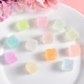 Pikkukuva 6 / 8: 10 kpl Mini Luminous Colorful Square Sugar Game Flatback Resin A13