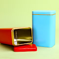 Pikkukuva 3 / 8: Metallinen Retro Square Tea CAN Säilytyskotelo case Packagi Red