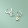 Miniatyrbillede 5 af 6: 1 Par nye Simple e Daisy Flower Pendant Stud øreringe til kvinder
