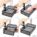 Miniatyrbillede 7 af 8: Under skrivebordet Skuffeboks 360 Roterende Skuffe Skjult Organizer Meta Black