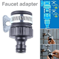 Miniatyrbillede 1 af 8: Universal vandhane adapter plastik slange fitting hurtig forbindelse Black
