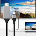 Miniatyrbillede 8 af 8: 4K 1080P USB 3.1 Type C til HDMI-kompatibelt adapterkabel USB-C red