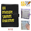 Miniatyrbillede 8 af 8: 100 kuvert udfordring mappe par udfordring begivenhed notesblok sa A7