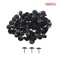 Miniatyrbilde 2 av 8: 100 STK Svart Rundt hode Metall Pushpins Polstring Nails Vintage A