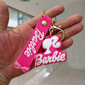 Pikkukuva 1 / 8: Vaaleanpunainen Barbie-avainnippu riipus Love Key Ring case Char 7