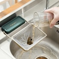 Miniatyrbillede 3 af 5: Vask Filterstativ Køkken Foldbar Affaldssi Mesh Bag Garba green