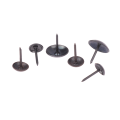Miniatyrbilde 4 av 8: 100 STK Svart Rundt hode Metall Pushpins Polstring Nails Vintage C